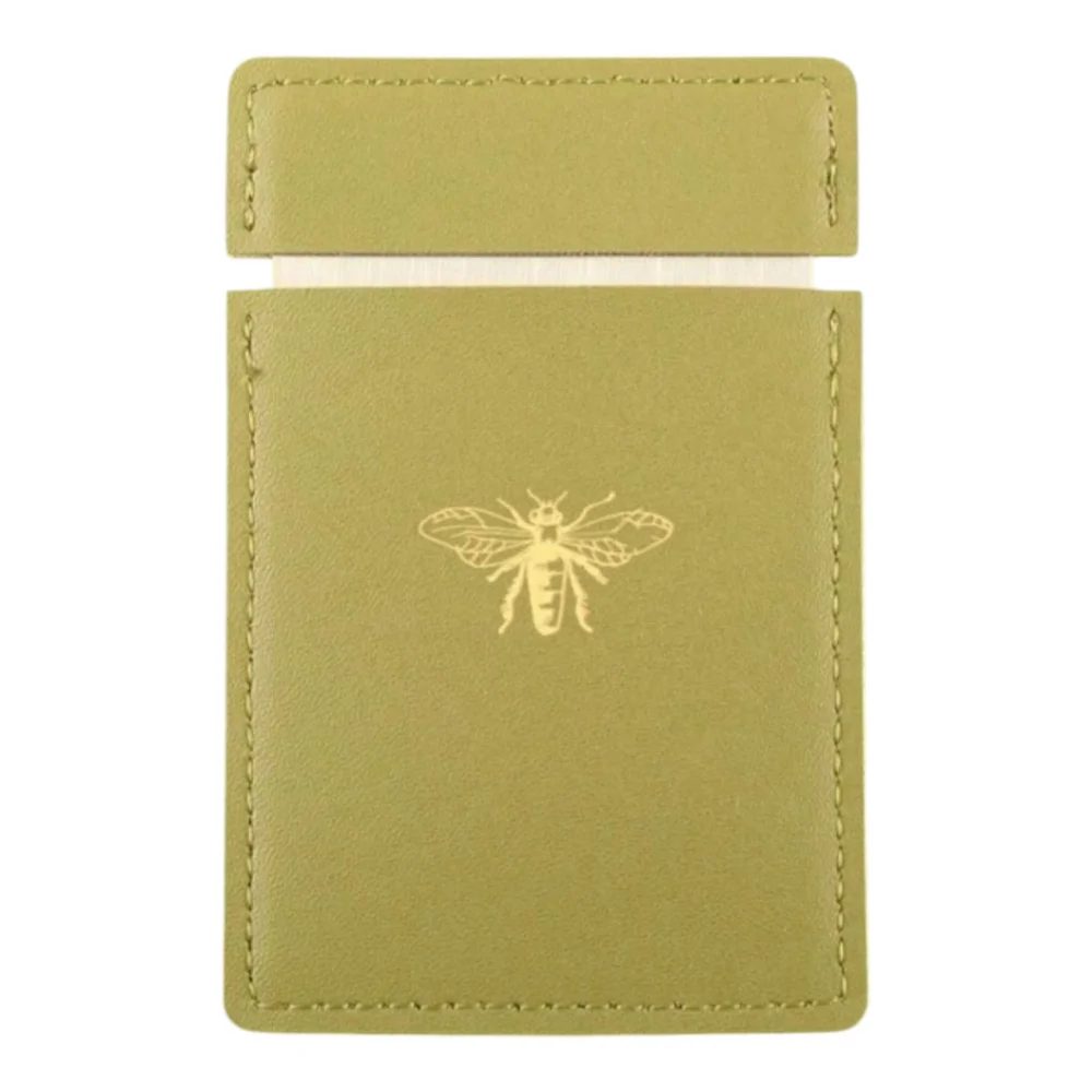 Green Cosmetic Mirror with Bee Imprint